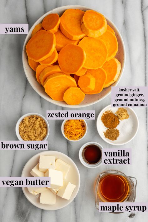 Vegan Candied Yams | Jessica in the Kitchen Paleo Sweet Potato Casserole, Butter Pecans, Homemade Sweet Potato Pie, Candied Yams Recipe, Best Sweet Potato Casserole, Candied Yams, Sweet Potato Souffle, Yams Recipe, Candy Yams