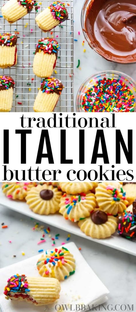 Italian Butter Cookies Italian Cookie Recipe, Italian Butter, Italian Butter Cookies, Italian Christmas Cookies, Italian Cookie Recipes, Butter Cookies Recipe, Homemade Butter, Italian Cookies, Italian Desserts