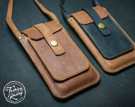 FashionRacing - Etsy Spain Womens Crossbody Bag Casual, Mobile Leather Bag, Leather Duffle Bag Men, Leather Mobile Phone Bag, Unique Leather Bag, Leather Phone Bag, Leather Phone Pouch, Iphone Bag, Mobile Bag