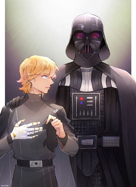 chronic procrastinator : ‘A nice guy? The person who walks in at Lord Darth... Sith Luke Skywalker Fanart, Luke Skywalker Dark Side, Darth Vader Fan Art, Vader And Son, Darth Vader Art, Skywalker Family, Star Wars Villains, Anakin Vader, Star Wars Background