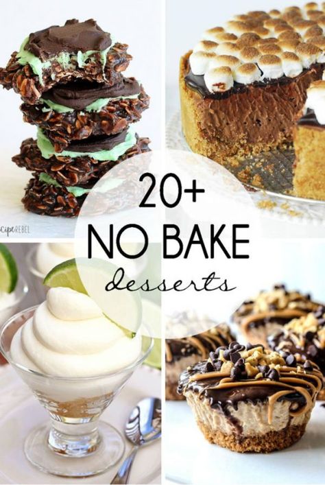 20+ No Bake Desserts that everyone will love! There's a dessert recipe for everyone - fruity desserts, chocolate recipes and even ice cream treats! | The Love Nerds Fun Thanksgiving Desserts, Baked Peach, Peanut Butter Cookie Dough, Chocolate Peanut Butter Cookies, Peanut Butter Honey, Baked Strawberries, Fruity Desserts, Bake Desserts, Ice Cream Treats