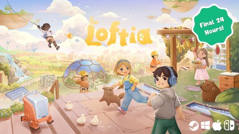 Loftia - a cozy online game set in a warm, solarpunk world by Qloud Games — Kickstarter Interesting Games, Farming Life, Game Aesthetic, Relaxing Game, Animals Crossing, Nintendo Switch Games, Cute Games, Online Game, Nintendo Ds