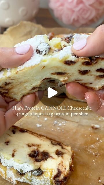 Alissa Francis RD CDE MHSc on Instagram: "Comment CANNOLI, and I will send along the cooking instructions! 4-ingredients later and you have yourself a High Protein Cannoli Cheesecake 🍰 

We are talking EASY, DELICIOUS, SATISFYING - a dessert that keeps you on track with your health goals, and made with all natural ingredients. Yes, there is 15g of protein per slice 🤍
 
Comment ‘CANNOLI’ and we’ll send it straight to your DMs or BOOKMARK this video for the full recipe below 👇

Ingredients (makes 6 servings):
2 ½ cups plain Greek yogurt (or vanilla for extra sweetness)
3 eggs 
½ cup tapioca starch 
¾ cup semi-sweet chocolate chips 

Follow @healthyu_dietitian for easy, tasty recipes with a healthy twist! 

p.s. Once there are over 1,000 comments, I will PIN this full recipe at the top of High Protein Cannoli Cheesecake, Cheesecake Healthy, Greek Yogurt Cheesecake Healthy, High Protein Low Calorie Cottage Cheese Cinnamon Rolls, Cannoli Cheesecake Recipe, Protein Cheesecake Cottage Cheese, Low Cal High Protein Cheesecake, High Protein Cheesecake Greek Yogurt, 1960s Food