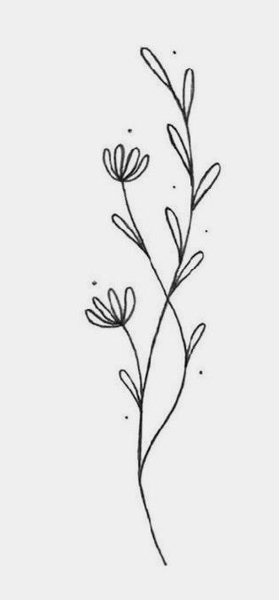 Easy Flower Tattoos Simple, Small Flower Drawing Simple, Nature Doodles Aesthetic, Simple Flower Drawing Aesthetic, Flower Line Art Simple, Easy Arm Tattoos, Flowers Drawing Simple, Easy Flowers To Draw, Flower Simple