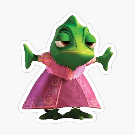 Get my art printed on awesome products. Support me at Redbubble #RBandME: https://www.redbubble.com/i/sticker/Pascal-the-Chameleon-from-Disney-Tangled-by-Julitortellini/52947382.JCQM3?asc=u Disney Stickers Printables, Deco Disney, Stickers Cool, Homemade Stickers, Wallpaper Disney, Cute Laptop Stickers, Tumblr Stickers, Disney Sticker, Disney Tangled