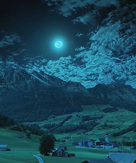 Switzerland Wallpaper, Relax Meditation, Travel Motivation, Travel Aesthetics, Full Moon Night, Arte 8 Bits, Peace Illustration, Nature View, Night Vibes