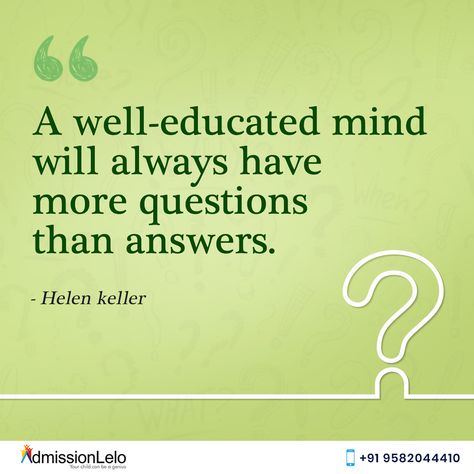 #MondayCuriosity A well-educated mind will always have more questions than answers. It has the urge to learn more and gain more knowledge. Bright ideas don’t care about the size of your heads, they only crave for spacious beautiful minds. Inspirational Graduation Quotes, More Knowledge, Well Educated, Graduation Quotes, Bright Ideas, English Vocabulary Words, Beautiful Mind, My Photo Gallery, Education Quotes