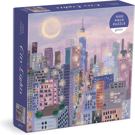 Galison 9780735371675 City Lights Jigsaw Puzzle, Multicoloured, 1000 Pieces : Galison: Amazon.co.uk: Toys & Games Joy Laforme, Color Puzzle, John William Waterhouse, Box Toys, 1000 Piece Puzzle, Ny City, 500 Piece Puzzles, City Scene, Puzzle Art