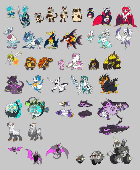 Fakemon Mega Dump by Darksilvania on DeviantArt Fakemon Mega Evolution, Fakemon Design, Fake Pokemon, Pokemon Ideas, Pokemon Regions, Pokemon Breeds, Fakemon Ideas, Oc Pokemon, Pokemon Y