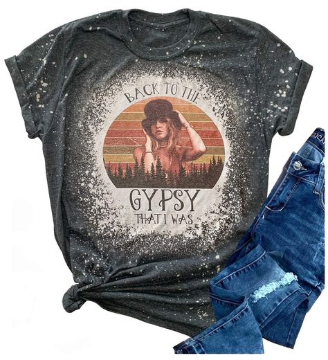 Stevie Nicks Shirt, Funny Rock, Bleach T Shirts, Retro Graphic Tees, Music Tees, Tops Blouse, Graphic Tops, Stevie Nicks, Casual T Shirts