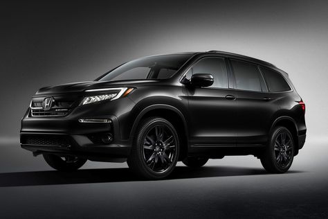 2020 Honda Pilot Gets New Top-of-the-Line Black Edition, $100 Hike | News | Cars.com Rims Design, Pilot Car, Black Honda, Honda (car), Honda Ridgeline, Honda S, Honda Cars, Honda Pilot, Honda Crv