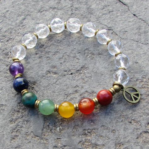 Seven Chakra Bracelet, Chakra Gemstones, Handmade Jewelry Findings, Crystal Chakra, Chakra Beads, Chakra Jewelry, Mala Bracelet, Chakra Bracelet, Yoga Jewelry