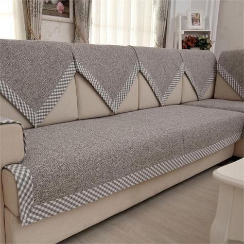 Simple Style Polyester Easy-Going Machine Washable Sofa Covers Sofa Decorating Ideas, Diy Sofa Cover, Washable Sofa Covers, Sofa Throw Cover, Sofa Decoration, Sofa Bed Design, Stylish Curtains, Cushion Cover Designs, Living Room Sofa Design