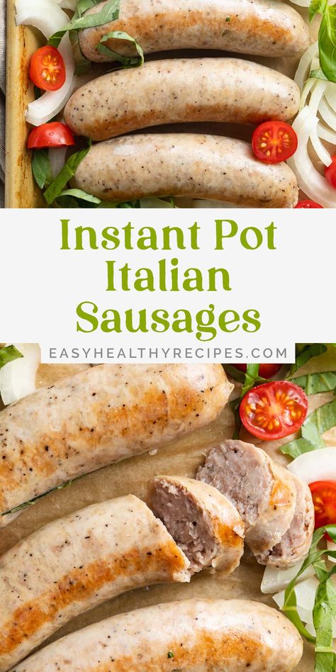 Instant Pot Sausage Recipes, Cooking Italian Sausage, Sausage Instant Pot, Instant Pot Italian Sausage, Instant Pot Italian, Italian Sausages, Sauteed Peppers And Onions, Italian Sausage Recipes, Easy Instant Pot Recipes