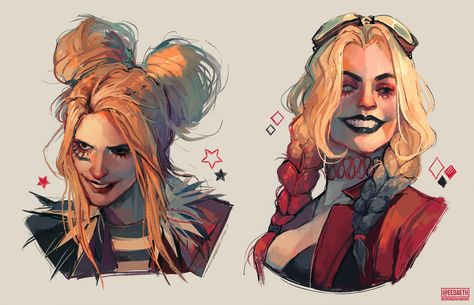 Joker Y Harley Quinn, Evelynn League Of Legends, Arte Grunge, Gotham Girls, Harley Quinn Artwork, Harley Quinn Comic, Catty Noir, Harley Quinn Art, Arte Sketchbook