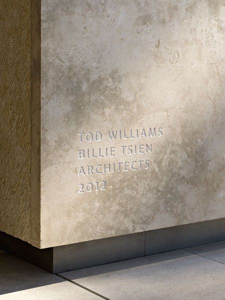 Recessed Concrete Signage (Tod Williams & Billie Tsien Architects) Concrete Signage, Stone Etching, Stone Signage, Foundation Building, Stone Logo, Barnes Foundation, Wayfinding Design, Signage System, Outdoor Signage