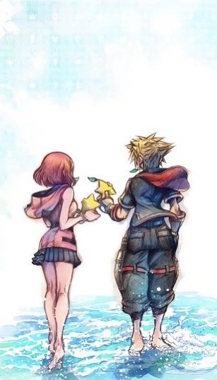 Kingdom hearts 3 Sora and Kairi Two People, Kingdom Hearts, Pokemon, Tumblr, Water, Anime, Pokémon