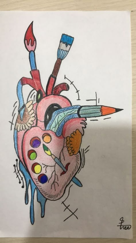 Human Heart, Book Art Drawings, Art Drawings Sketches, Drawing Ideas, Book Art, Dibujos Bonitos, Art Painting, Art Drawings, Pencil