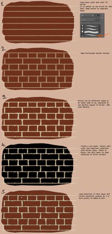 nfwar: “Made a quick tutorial about drawing brick walls. ” Brick Reference Drawing, Brick Wall Background Drawing, Brick Wall Reference, How To Draw A Brick Wall Step By Step, Drawing Brick Wall, How To Draw Brick Wall, Brick Drawing Sketch, How To Draw Bricks, Drawing Bricks