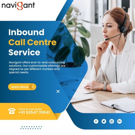 We are experts at helping you create a staffing plan and forecast to ensure your calls are handled with minimum wait time and maximum customer experience. We are a seamless extension of your team and your customers and prospects won’t even know that they are talking with a call center agent. Navigant improves your customer experience and brand reputation. Contact us today for a personalized consultation. We'll respond immediately and come up with a gameplan. Together. Call Center Design Poster, Call Center Design, Call Center Agent, Linkedin Business, Promo Flyer, Business Process Outsourcing, Brand Reputation, Creative Poster, Design Consultation