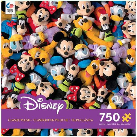 Disney's Collections Classic Plush 750-pc Puzzle by Ceaco #pc#Classic#Plush Disney Jigsaw Puzzles, Disney Puzzles, Disney Stuffed Animals, Donald And Daisy Duck, Disney Collector, Disney Collage, Animal Puzzle, Disney Plush, Princess Dolls