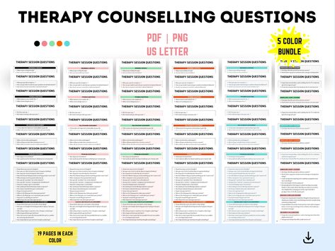 Therapy Session Questions, Counseling Notes, Therapy Goals, Counselling Tools, Therapy Questions, Therapy Notes, Mental Health Assessment, Cognitive Behavior, Reference Sheet