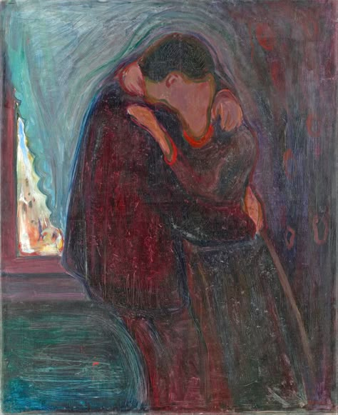 Edvard Munch - The kiss [1897] Kiss Painting, Google Art Project, 23 January, German Expressionism, The Scream, Edvard Munch, Marc Chagall, 12 December, Oil Painting Reproductions