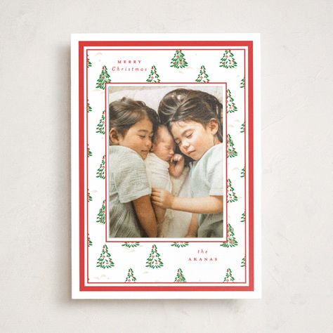 "Little Trees" - Preppy Holiday Photo Mount Cards in Candy Cane by Corinne Malesic. Holiday Cards Family, Preppy Holiday, Photo Mount, One Photo, Holiday Wedding, Holiday Photo Cards, Holiday Photos, Holiday Card, First Photo