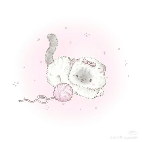 Koily Artist, Pink Cat Drawing, Widget Icon Wallpaper, Pink Aesthetic Widget, Pastel Pink Icons:), Pink Drawing, Aesthetic Widget, Soft Pink Theme, Cat Sketch