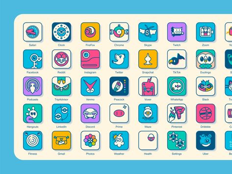 Pokemon App, Themed Icons, Game Gui, Creature Artwork, Team Rocket, Ios App Icon, Ios Icon, App Icon, Ios App