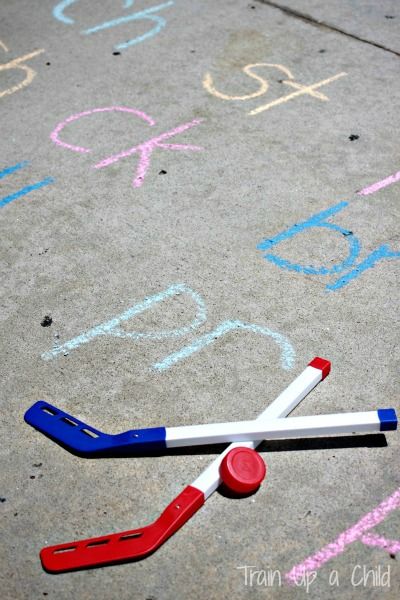 Gross Motor Phonics Games - Work on letter sounds, blends and increase phonemic awareness with some simple gross motor fun. Disney Display, Phonics Ideas, Alphabet Games, Gross Motor Activities, Peace Corps, Phonics Games, Reading Games, Hockey Sticks, Skill Development