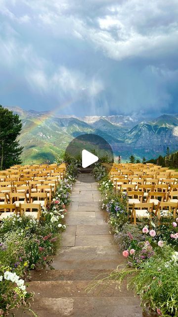 Telluride Weddings on Instagram: "Things are brewing here in Telluride! 🌈😍

#venue @tellurideweddings San Sophia Overlook
#planner @simplifytride 
#florist @bowsandarrowsflowers 
#destinationwedding #mountainwedding #ceremony #rainbow #weddingrainbow #rain #stunning #beautiful #magical #wedding #weddingceremony #rockymountains #telluride" San Sophia Overlook Wedding, Telluride Wedding, Late Night Food, Open Bar, Magical Wedding, Mountain Wedding, Cocktail Hour, Rocky Mountains, Wedding Ceremony