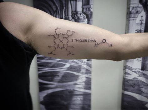 Chemistry Tattoo Simple Chemistry Tattoo, List Tattoo, Chemistry Tattoo, Blood Tattoo, Water Tattoo, Chemistry, Tattoo Quotes, Tattoo Ideas, Tattoos