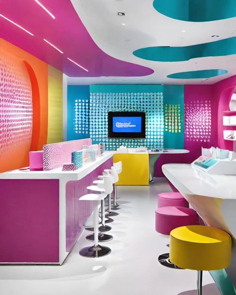 Colorful retail design, when executed with a strategic color palette, enhances brand recognition and attracts customer attention. Thoughtful color combinations can influence mood and behavior, making a store more memorable and increasing customer retention. By aligning colors with brand identity, businesses can create a distinctive and cohesive visual experience that stands out in a competitive market. Designed by @an.archnex . . . #UXdesign #fashion #brand #restaurants #shopinteriordesign #e... Events Branding, Brand Recognition, Customer Retention, Hospitality Design, Brand Experience, Shop Interior Design, How To Attract Customers, Experience Design, Commercial Design