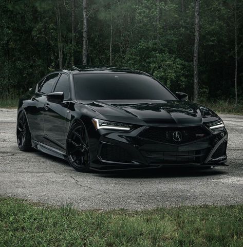 Acura Tlx Type S, Acura Sports Car, Blacked Out Cars, Black Cadillac, Buying New Car, Acura Cars, Chrysler Cars, Pimped Out Cars, Cool Car Pictures