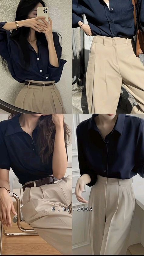 Simple Casual Outfits, Mix Match Outfits, Mode Chanel, Everyday Fashion Outfits, Casual Day Outfits, Quick Outfits, Elegante Casual, Classy Work Outfits, Stylish Work Outfits