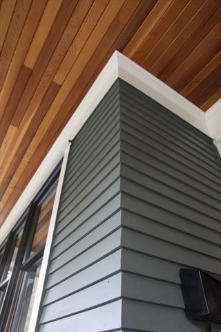 Cabin Exteriors, House Paint Color Combination, Building A Porch, Exterior House Paint Color Combinations, Basement Ceiling, Exterior Paint Color, Wood Ceiling, Ceiling Ideas, Bungalow Design