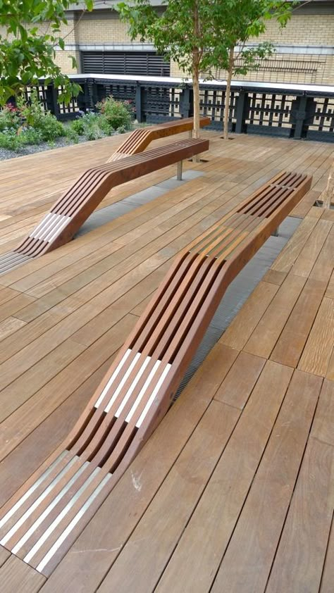 High Line Park Park Bench Design, Villa Architecture, Urban Landscape Design, Public Space Design, Park Landscape, Bench Designs, Urban Furniture, Urban Architecture, High Line