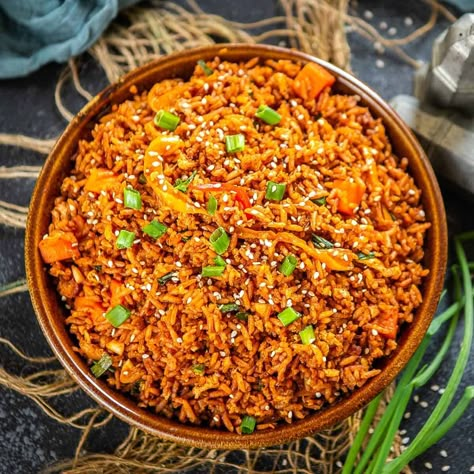 Gochujang Recipe, Chicken Fried Rice, Fried Vegetables, Fried Rice Recipe, Asian Cooking, Rice Recipe, Asian Dishes, Rice Dishes, Green Onions