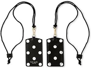 Kate Spade New York ID Badge Holder with Lanyard, Vegan Leather Slim Card Wallet, Name Tag Case for Work, School, or Travel (Picture Dot) Card Holder Lanyard, Work Time, Id Badge Holders, Badge Holder, Id Badge, Name Tag, Name Tags, Badge Holders, Travel Pictures