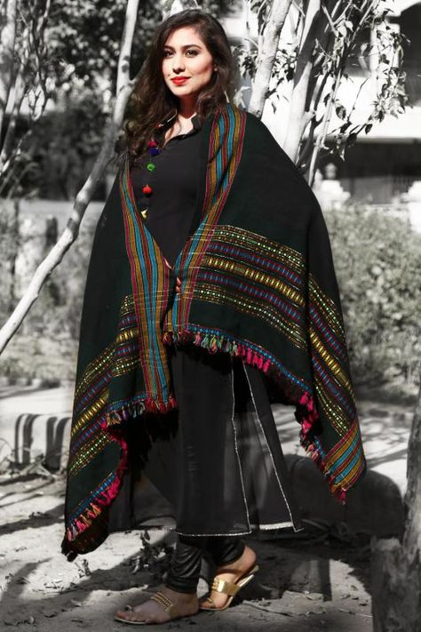 #Deep #green #woolen #shawl. A #colorful #thread #work #winter #wear with border adds to the #style http://ethnicsquare.com/women/shawls-dupattas-stoles.html … … #ethnicsquare Woolen Shawl, Women Shawl, Thread Work, Deep Green, Winter Wear, Shawl, Kimono Top, Thread, Embroidery