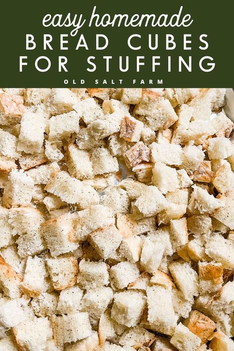 Homemade Bread Crumbs for Stuffing Bread Crumbs For Stuffing, Bread Cubes For Stuffing, Best Bread For Stuffing, Freezing Bread, Classic Stuffing Recipe, Homemade Bread Crumbs, Hard Bread, Bread Crumbs Recipe, Homemade Stuffing