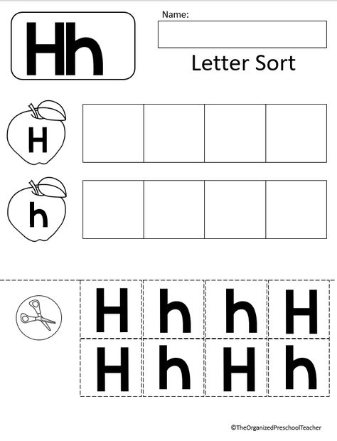 Letter of the week bundle Alphabet Curriculum, Letter H Activities, Letter Sorting, Letter Sort, Kindergarten Letters, Alphabet Worksheets Preschool, Do A Dot, Alphabet Writing, Letter Of The Week