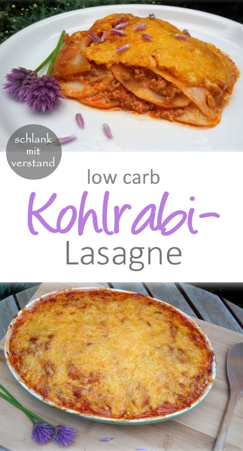 low carb Kohlrabilasagne Rezept Low Carb Lasagne, Low Carb Lasagna, Diner Recept, Best Low Carb Recipes, Paleo Lunch, Low Carb Diet Recipes, Healthy Low Carb Recipes, Low Carb Dinner Recipes, Low Carb Foods