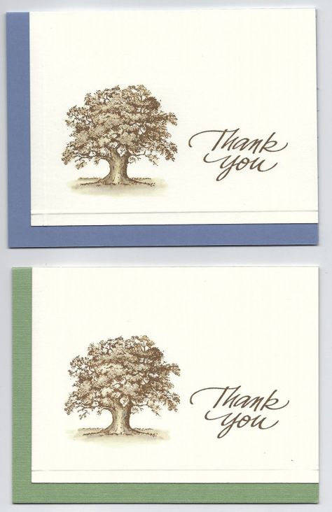 Stampin Up Male Thank You Cards, Manly Thank You Cards, Su Thank You Cards Simple, Stampin Up Thank You Cards For Men, Male Thank You Cards Handmade, Stamped Thank You Cards, Stamping Up Thank You Cards Simple, Su Lovely As A Tree, Stampin Up Masculine Thank You Cards