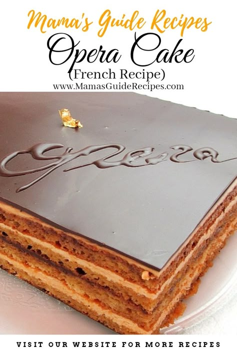 French Cake Recipe, Kalamay Recipe, Opera Cake Recipe, Strawberry Ring, Opera Cake, Coffee Buttercream, Cake Rack, French Cake, Flourless Cake