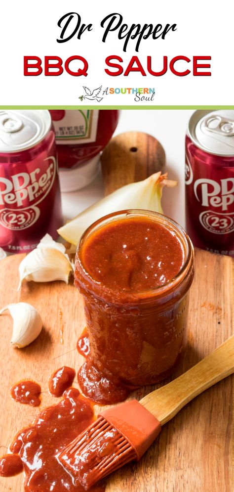 Dr Pepper Barbecue Sauce Recipe, Southern Canning Recipes, Dr Pepper Party, Chicken Lasagna Roll Ups, Dr Pepper Recipes, Dr Pepper Bbq Sauce, Pepper Bbq Sauce, Sugar Free Barbecue Sauce, Veggies Grilled