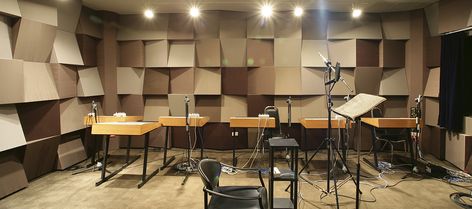 Music rehearsal room Sound Absorbing Panels, School Dr, False Wall, Rehearsal Room, Music Rooms, Acoustic Design, Door Insulation, Sound Absorbing, Construction Types