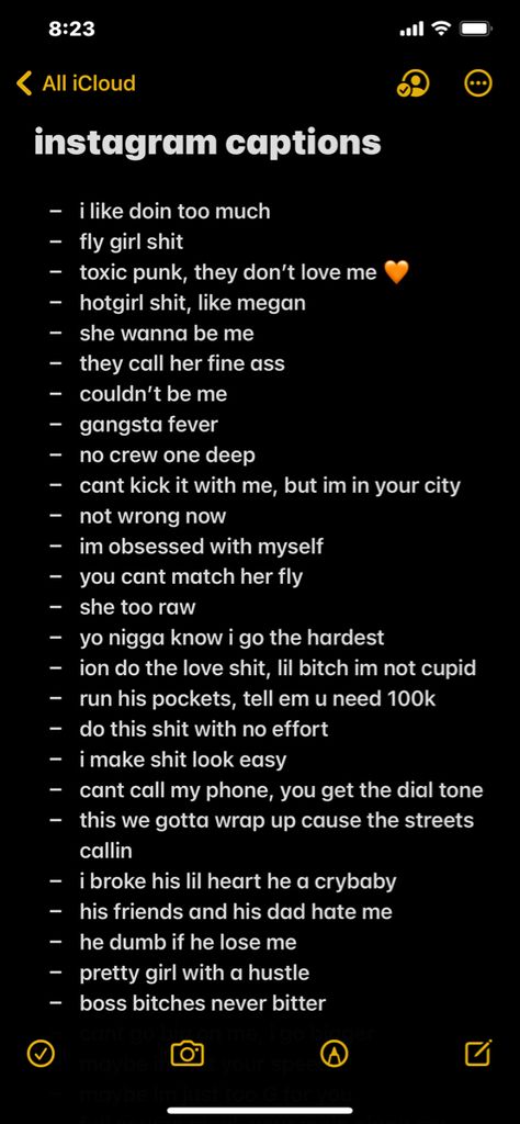 Body Ig Captions, Swag Instagram Captions, Black Pic Captions Instagram, Toxic Ig Captions, Life Like A Movie Quotes, Black Beauty Captions Instagram, Captions For Pictures Of Yourself Baddie, Bad And Boujee Quotes, Editing Captions