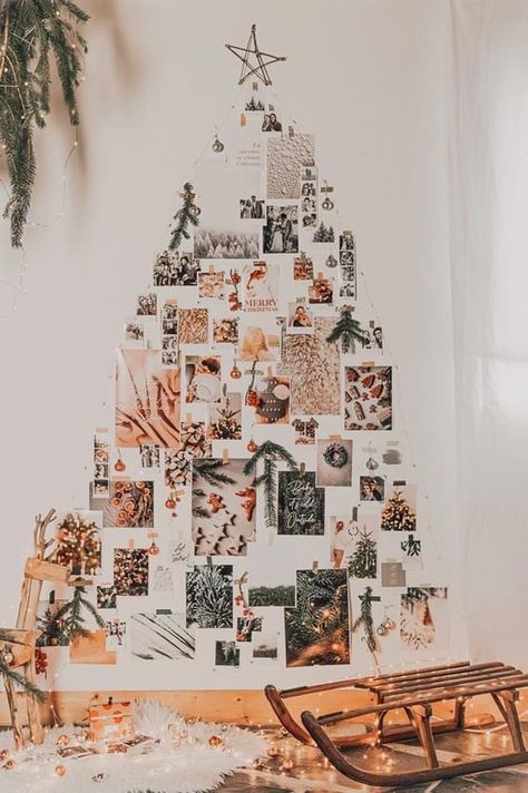 Wall Mounted Christmas Tree, Ideas Decoracion Navidad, Wall Christmas Tree, Cozy Christmas Decor, Alternative Christmas Tree, Xmas Deco, Christmas Tree Shop, Navidad Diy, Christmas Projects Diy